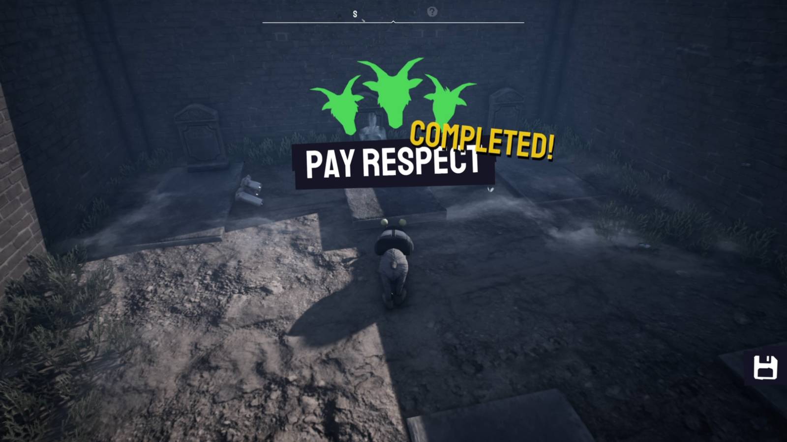 The Pay Respect quest in Goat Simulator 3