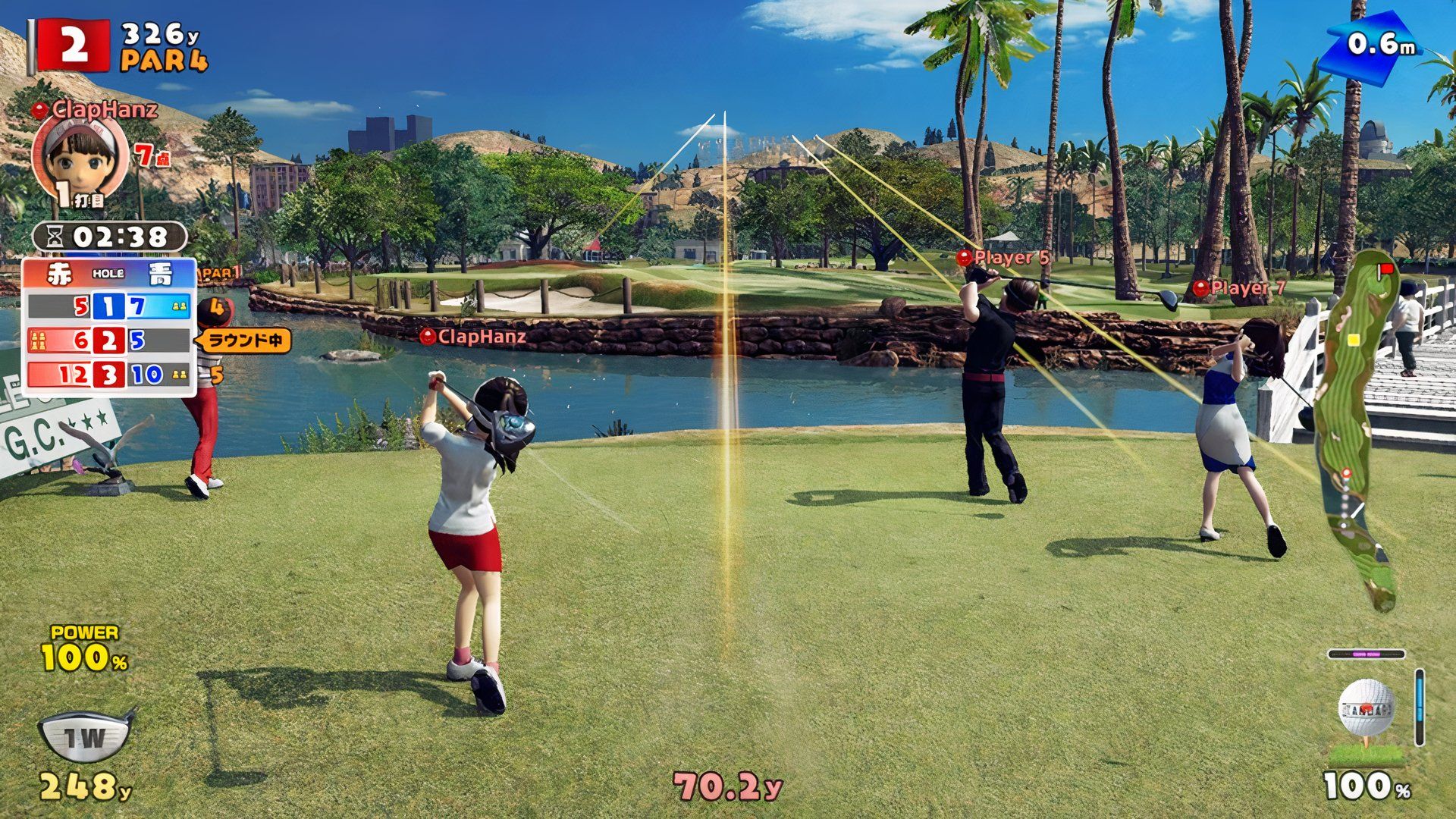 Golfing with others online in Everybody's Golf (2017)