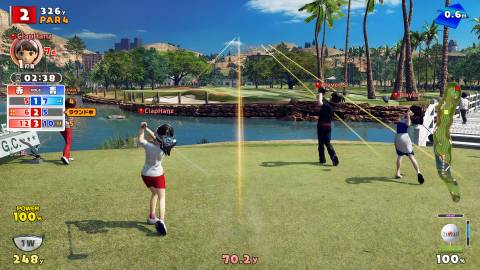 Golfing with others online in Everybody's Golf (2017)