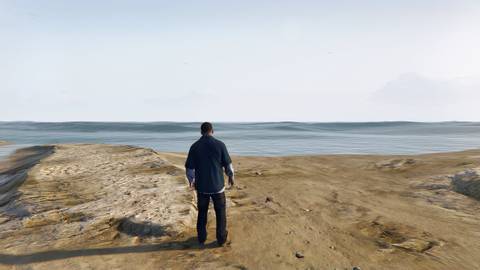 gta-v-franklin-on-beach