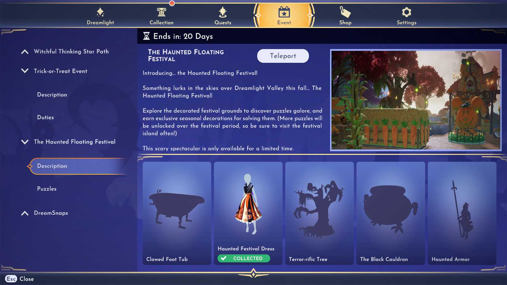 haunted floating festival in ddv disney dreamlight valley