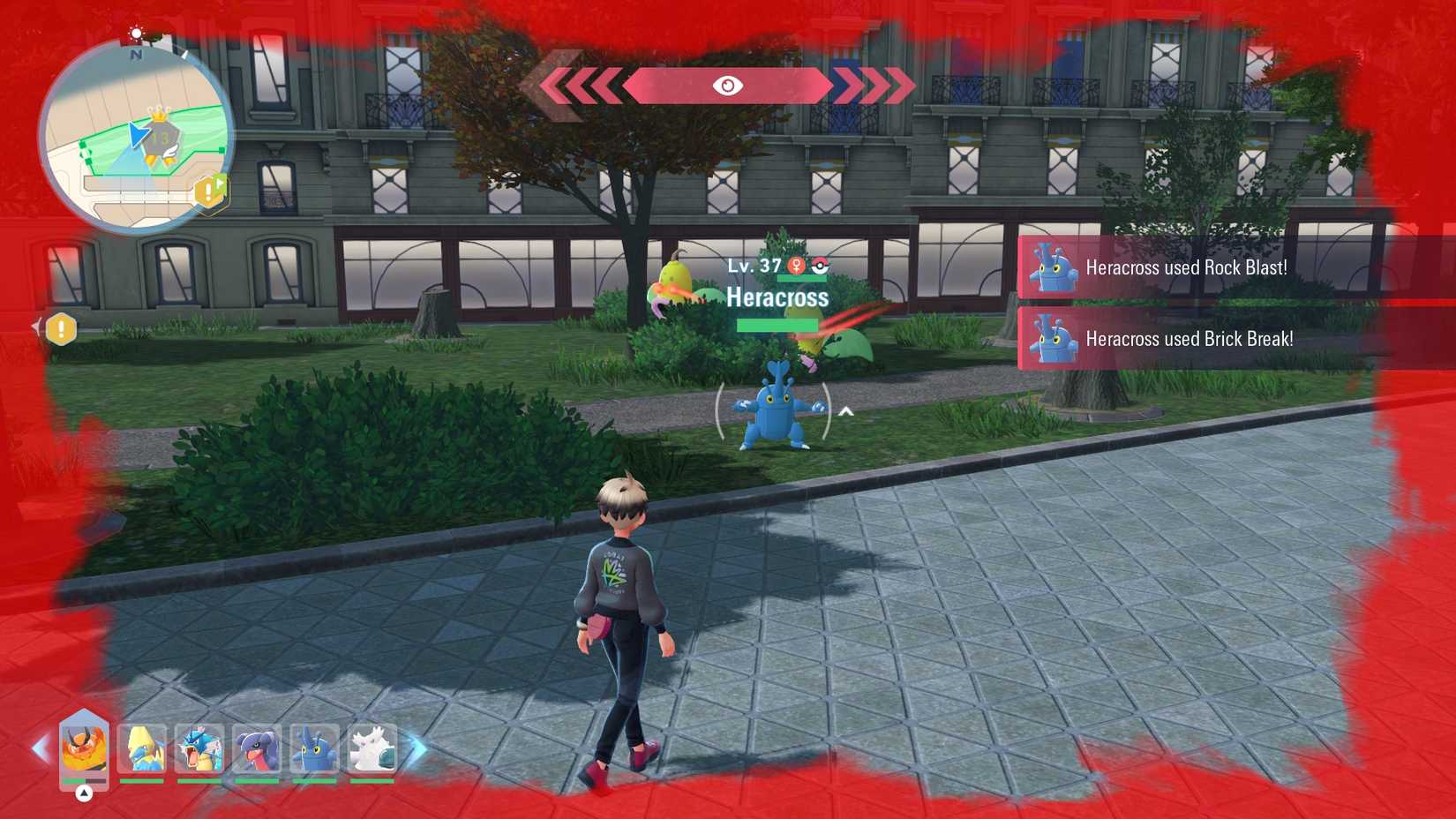 heracross in wild zone 13 in pokemon legends for