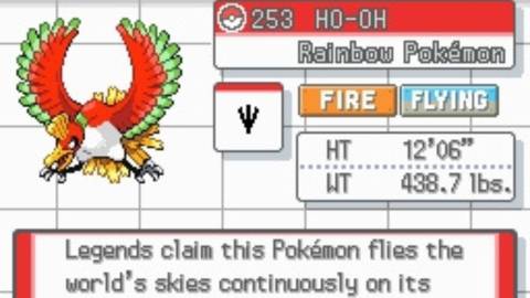 Ho-oh's Pokedex entry - Pokemon HeartGold And SoulSilver