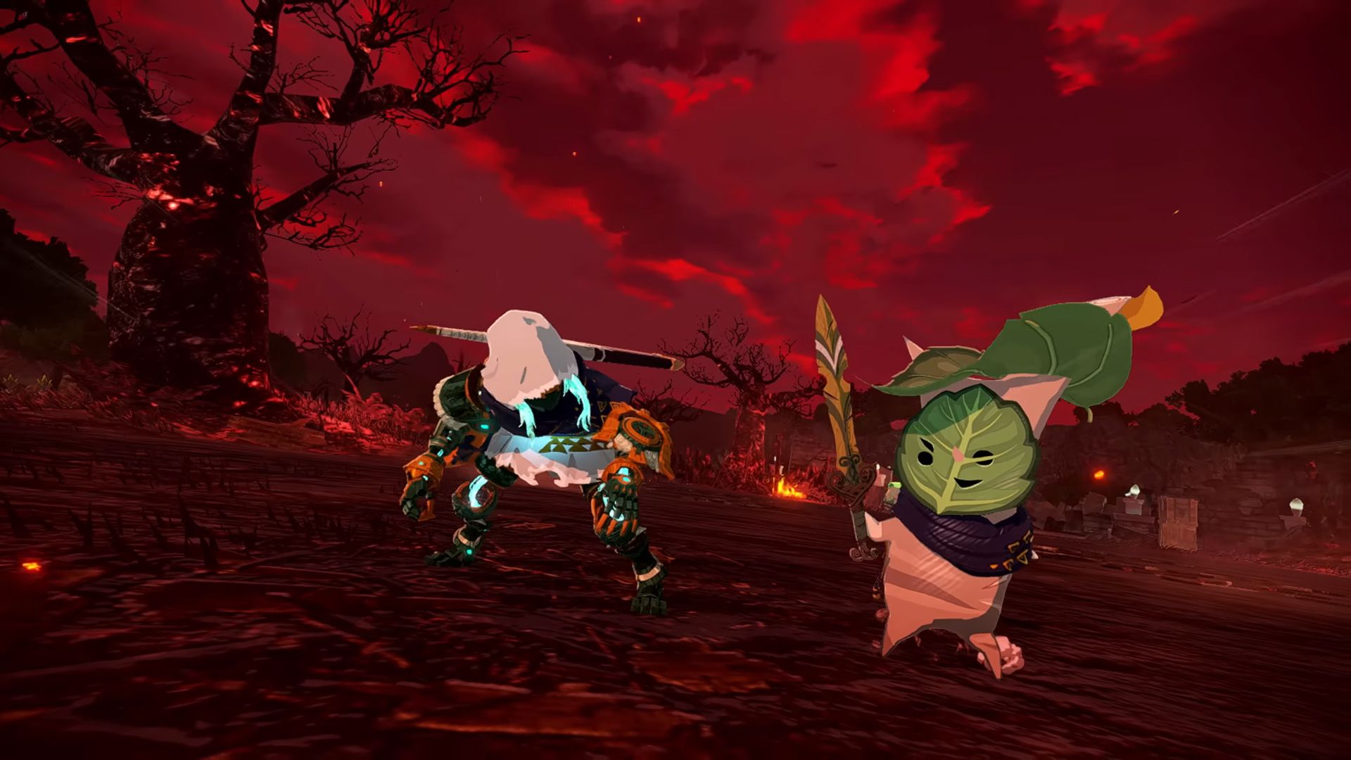 Calamo e o Construto Misterioso em Hyrule Warriors: Age of Imprisonment.