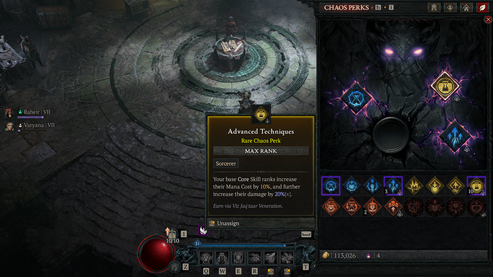 D4 Advanced Techniques Chaos Perk