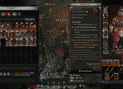 Diablo 4 Chaos Armor: Rage of Harrogath versi Chaos