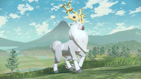In-game screenshot of Wyrdeer - Pokemon Legends Arceus