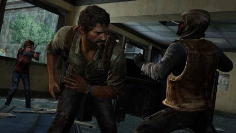 Joel and Ellie fighting other humans - The Last Of Us Remastered