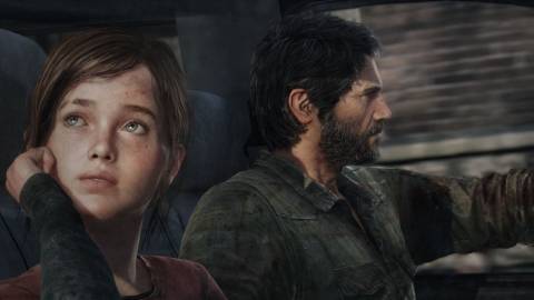 Joel and Ellie inside the car - The Last Of Us Remastered