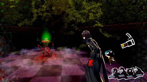 Joker finds an enemy in a dungeon - Persona 5