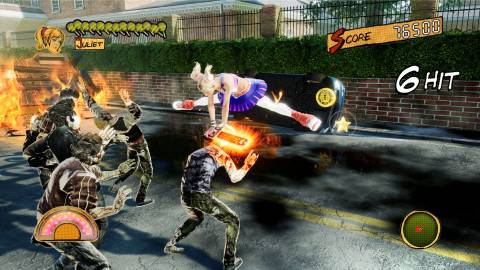 Juliet mowing down hordes of zombies - Lollipop Chainsaw