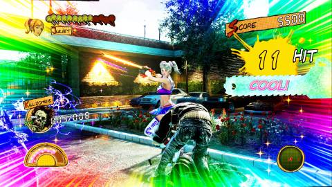 Juliet using her cheerleading abilities to kill zombies - Lollipop Chainsaw