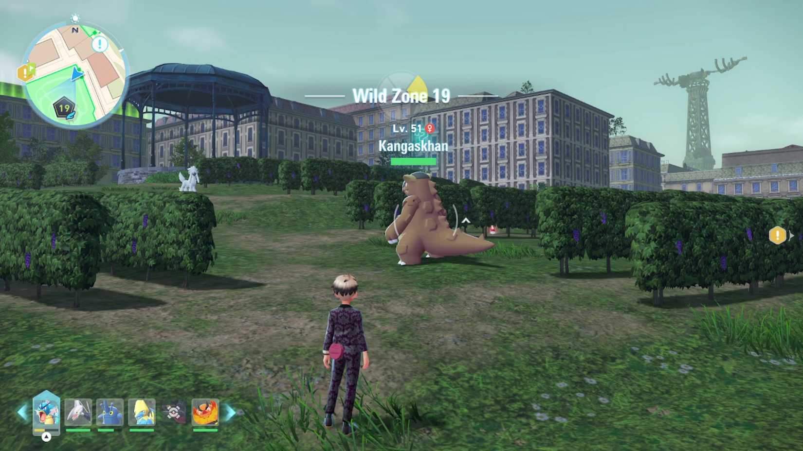 kangaskhan in wild zone 19 in pokemon legends za