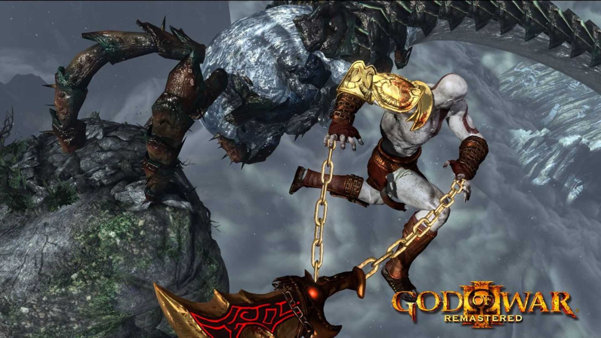 Kratos fighting Poseidon - God Of War 3