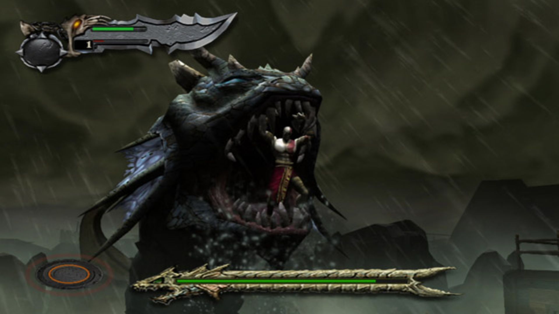 Kratos fighting the Hydra - God Of War