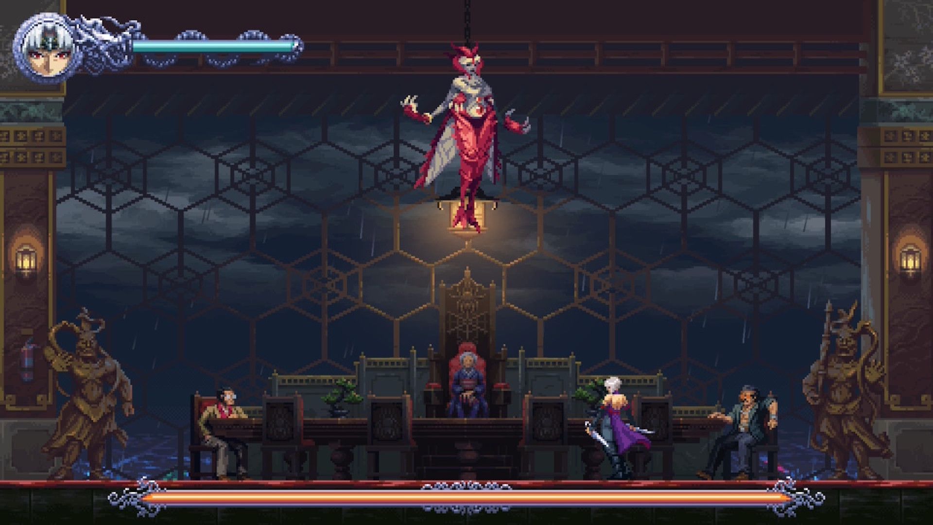 Kumori vs Rhyvashi in Ninja Gaiden Ragebound