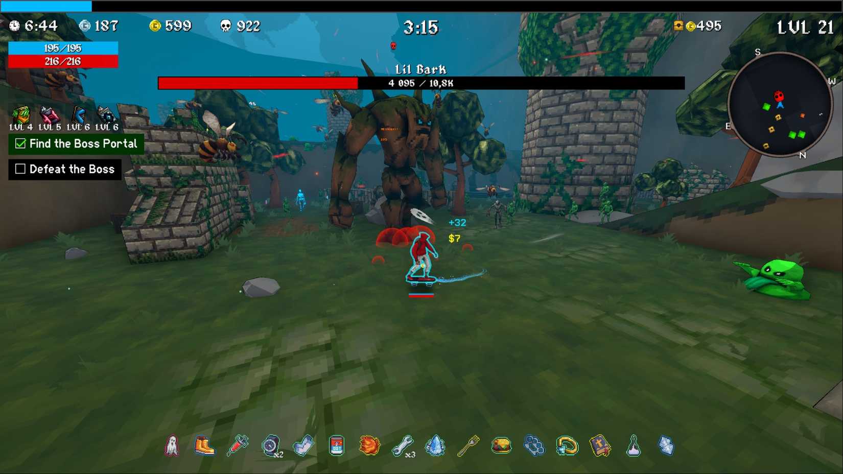 lil bark pacifist challenge megabonk