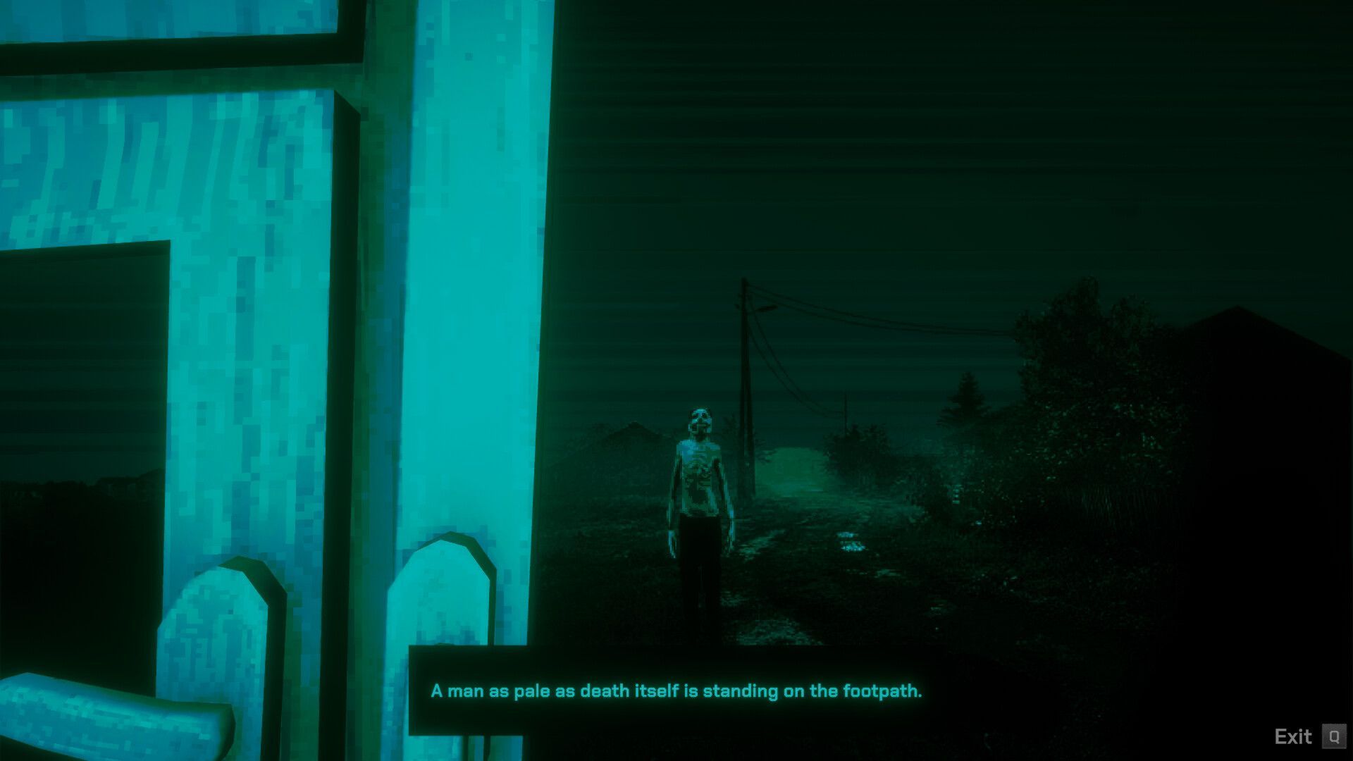 Looking at a pale man through the window - No, I'm Not A Human