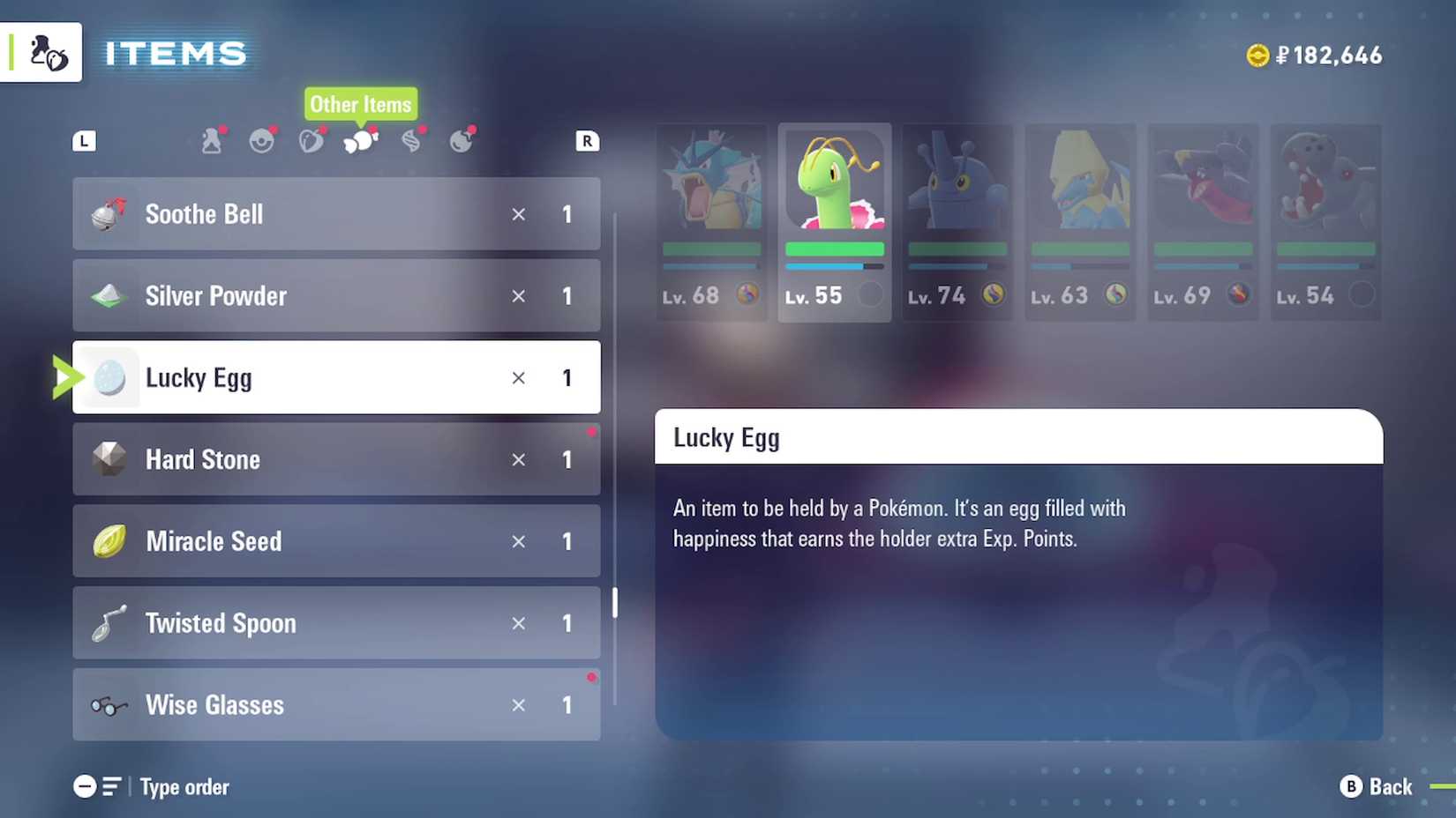 lucky egg in pokemon legends za