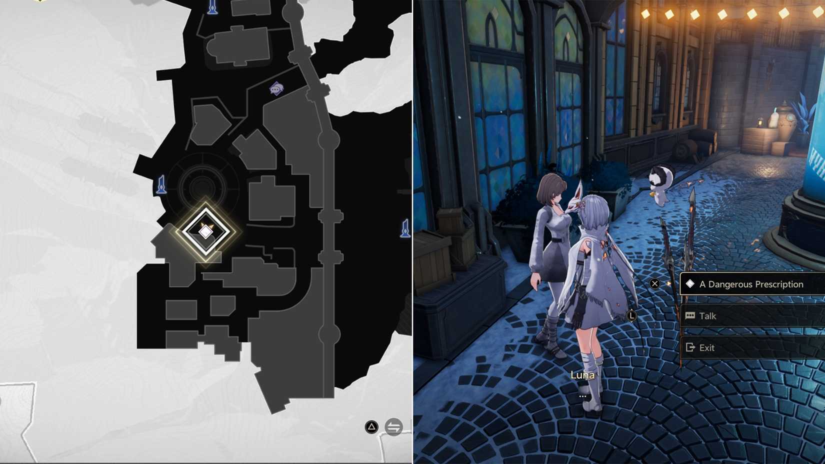 luna location in dna duet night abyss