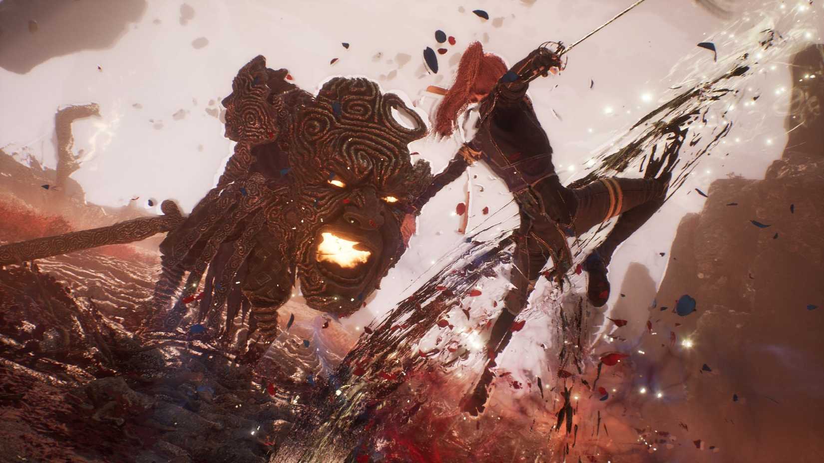 Maelle fighting an enemy - Clair Obscur Expedition 33
