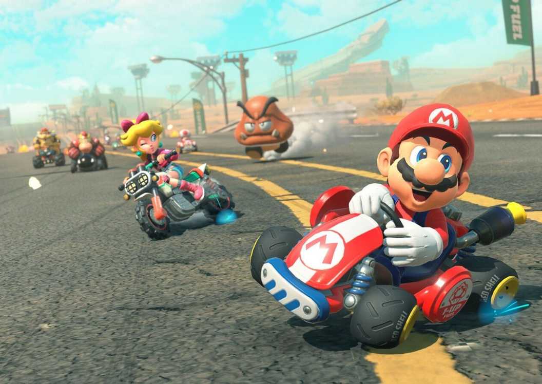 Pembaruan Dunia Mario Kart Terbaru Dirilis Hari Ini 11 Mario and Peaching driving their karts in Mario Kart World.