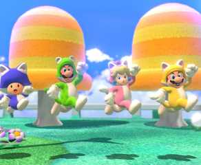 Kebocoran 3D Super Mario Raih Kredibilitas Berkat Pengumuman Resmi Nintendo 17 Mario, Luigi, Peach and Toad complete a level with the Cat Suit - Super Mario 3D World