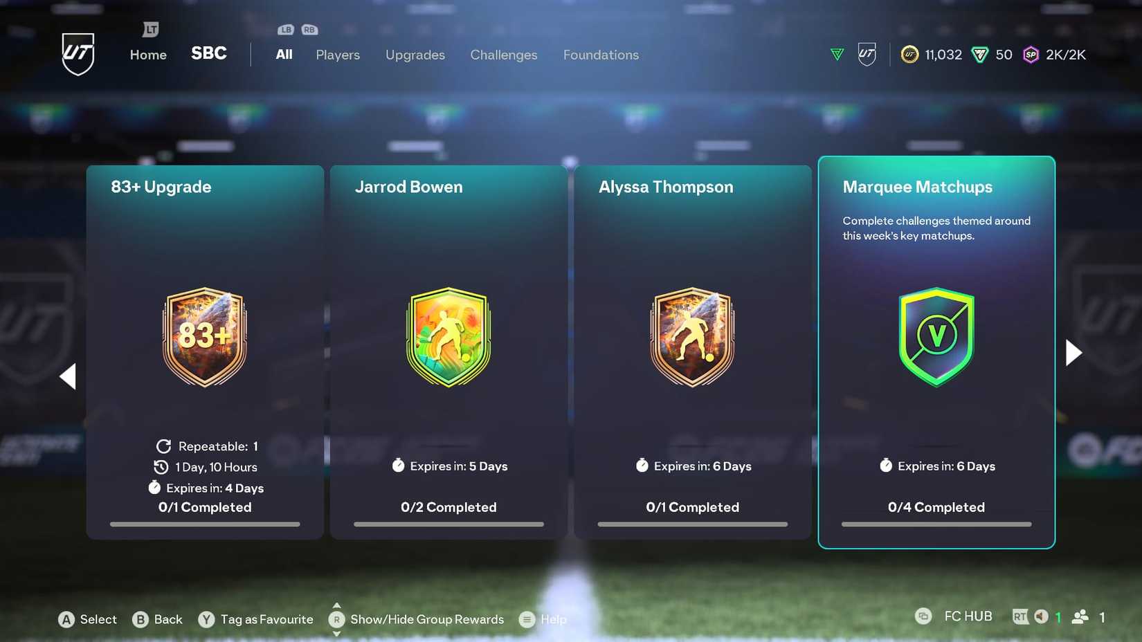 Marquee Matchups SBCS Rewards in EA FC 26 Ultimate Team