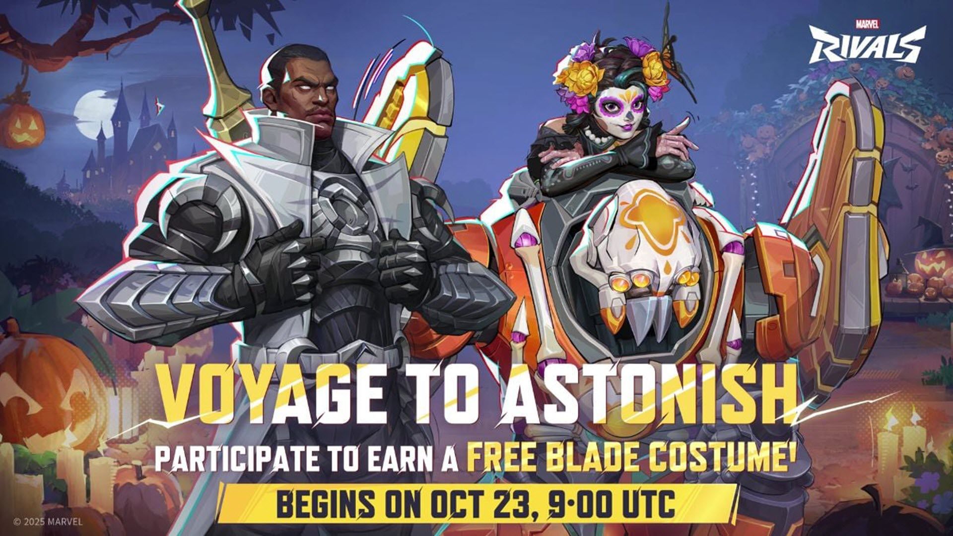 Imagem promocional do evento Voyage to Astonish de Marvel Rivals.
