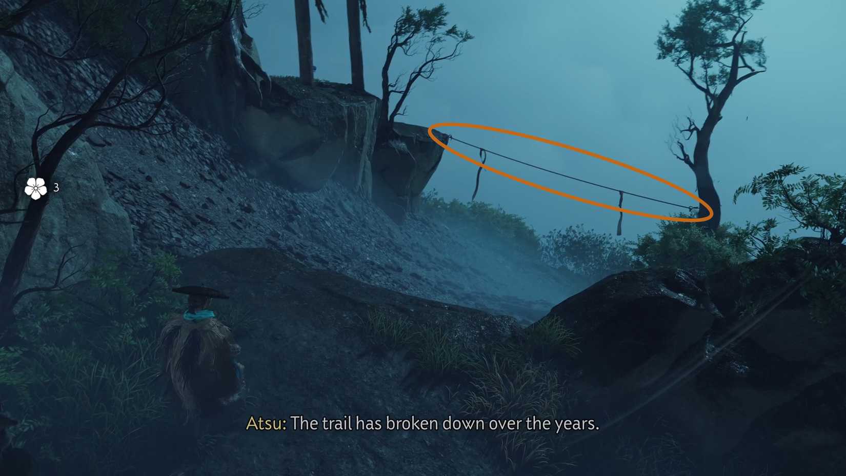 Mount Yotei Climb puzzle 1 in Ghost of Yotei