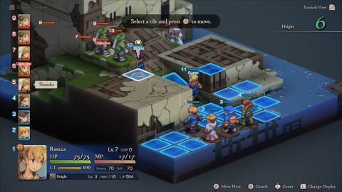 Moving on a rainy map in Final Fantasy Tactics The Ivalice Chronicles