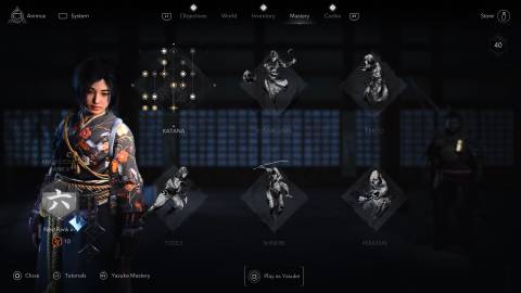 Naoe’s skill tree in Assassin's Creed Shadows