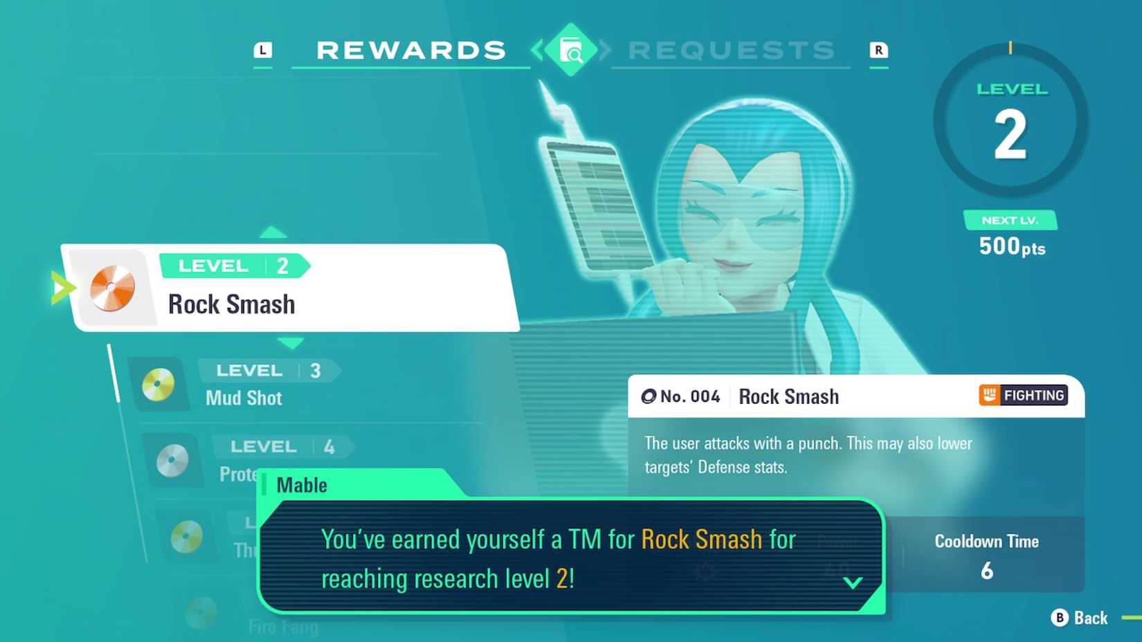 obtaining the rock smash tm from mable  in pokemon legends za