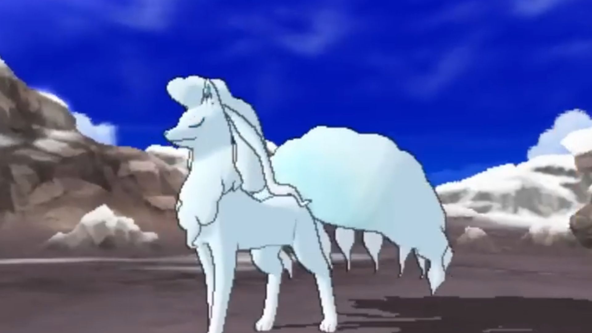 Official in-game screenshot of Alolan Ninetales - Pokemon Sun And Moon