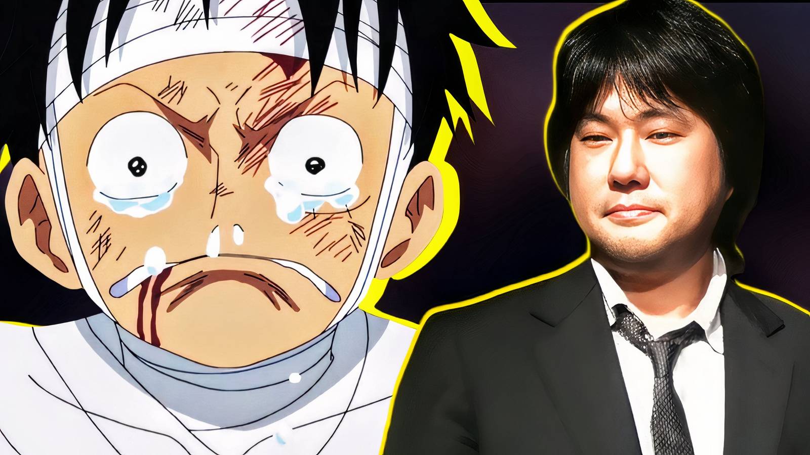 One Piece Sad Luffy and Oda