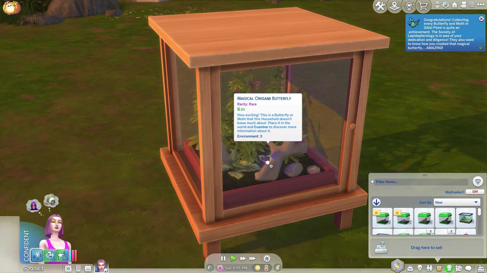 origami butterfly the sims 4