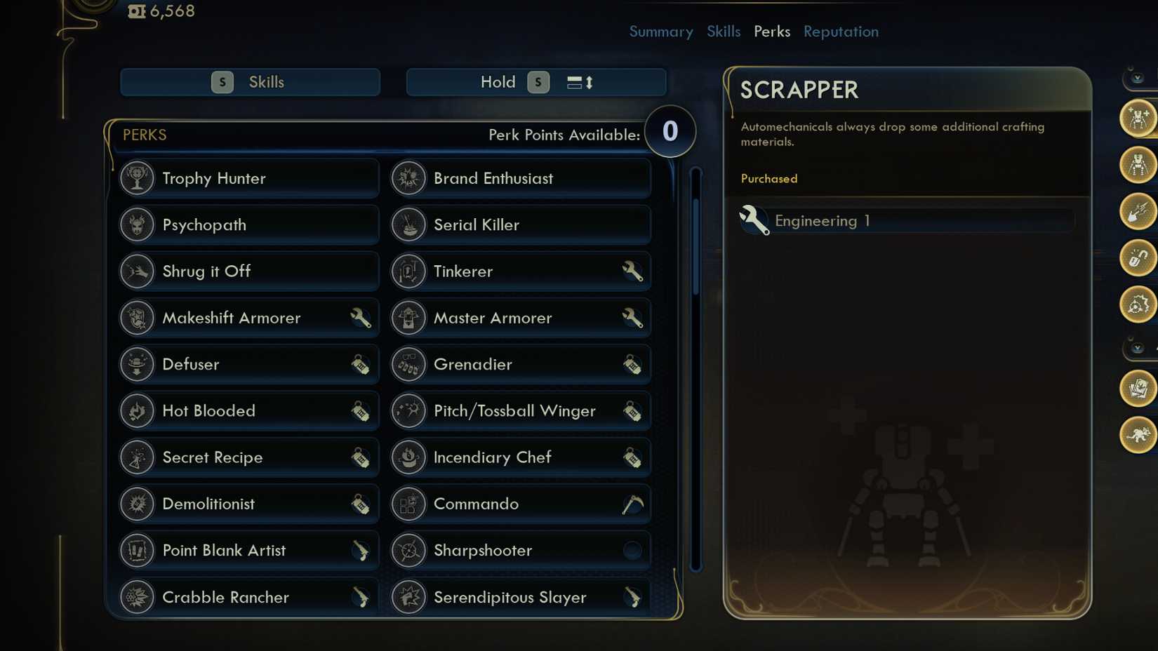 Outer Worlds 2 All Perks Every Perk List Engineering
