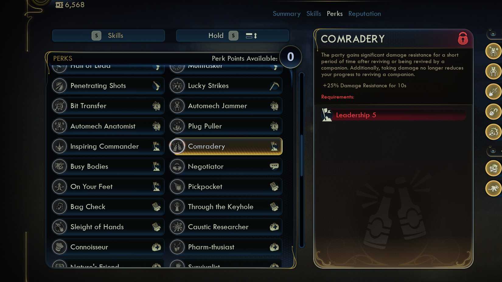 Outer Worlds 2 All Perks Every Perk List Leadership