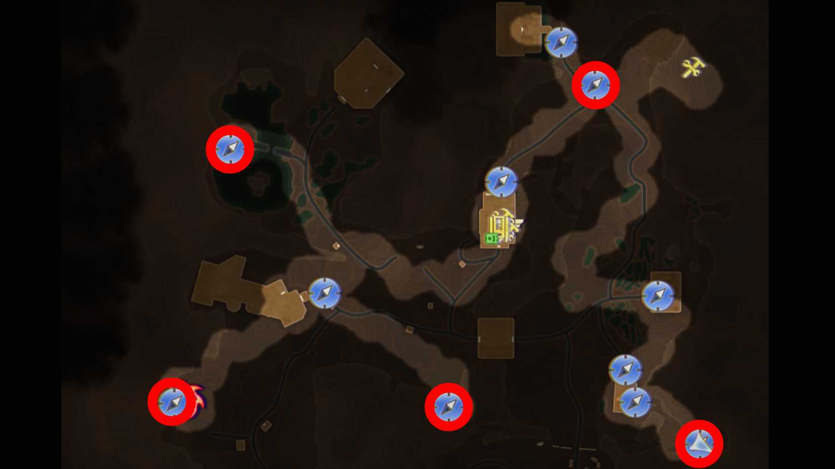 Outer Map Outer Worlds 2: All Lightning Towers & Grounding Stations on Praetor
