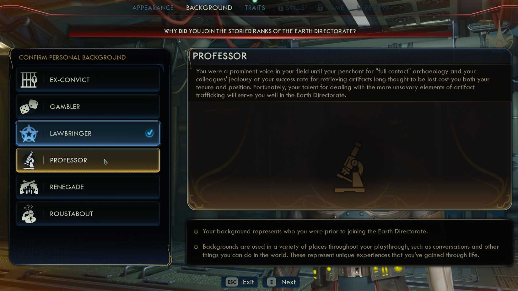 Outer Worlds 2 Best Starting Builds Doctor Professor Professor Background