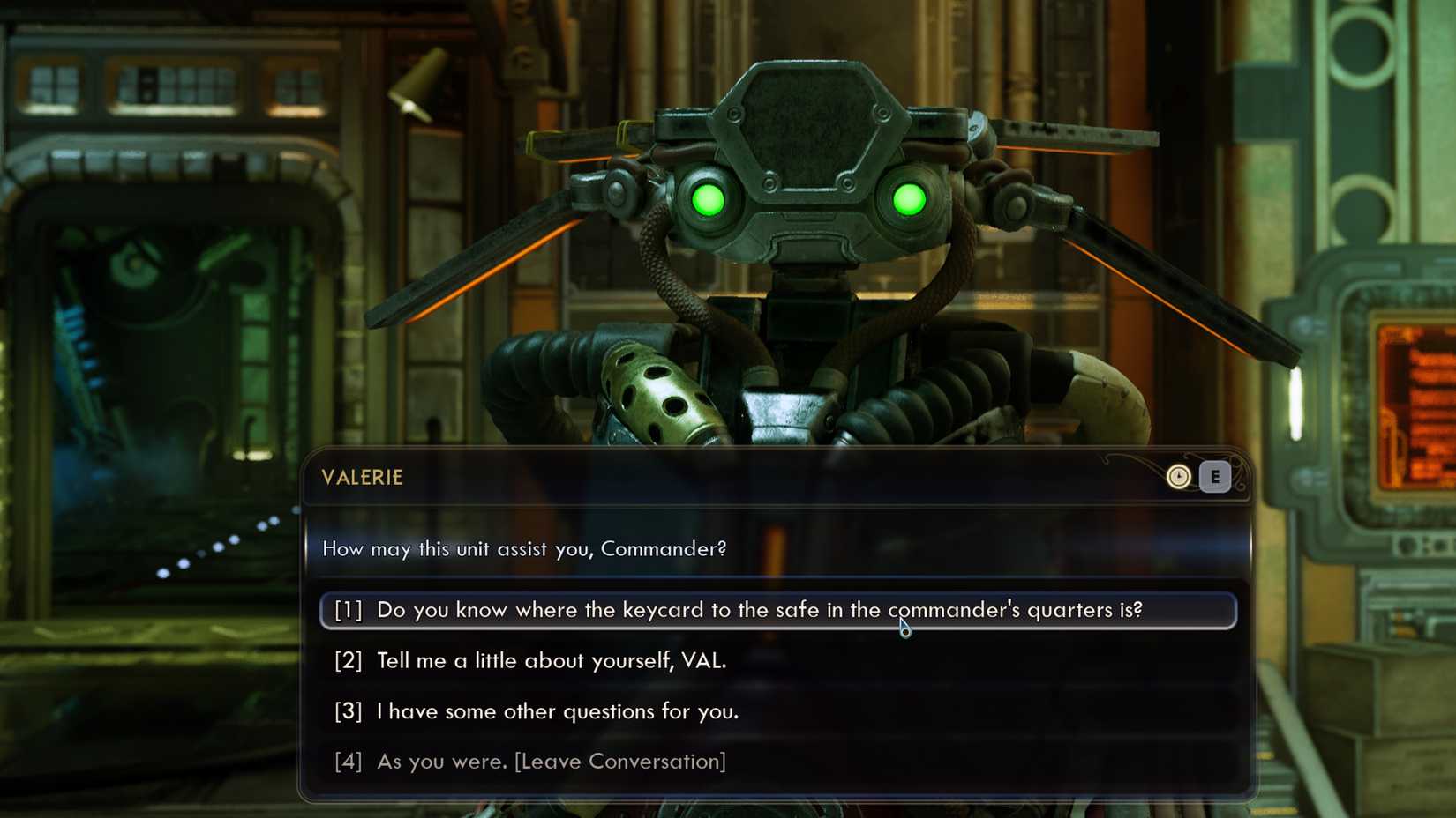 Outer Worlds 2 Commanders Safe Key Location VAL