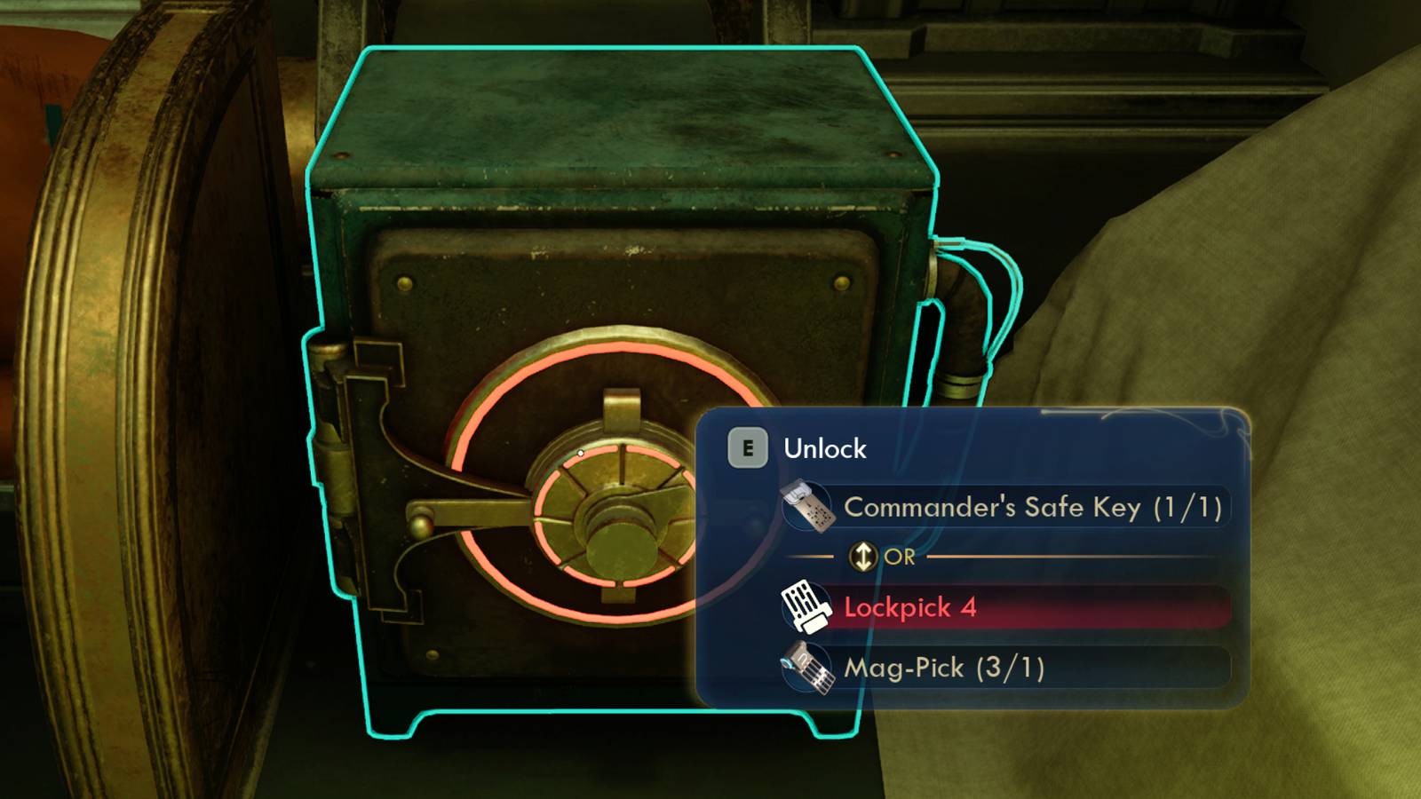 Outer Worlds 2 Commanders Safe Key Location