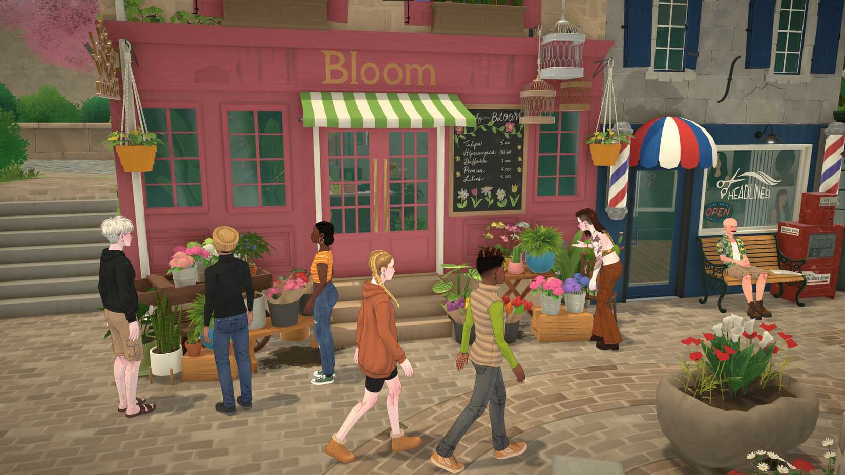 Paralives walking around town