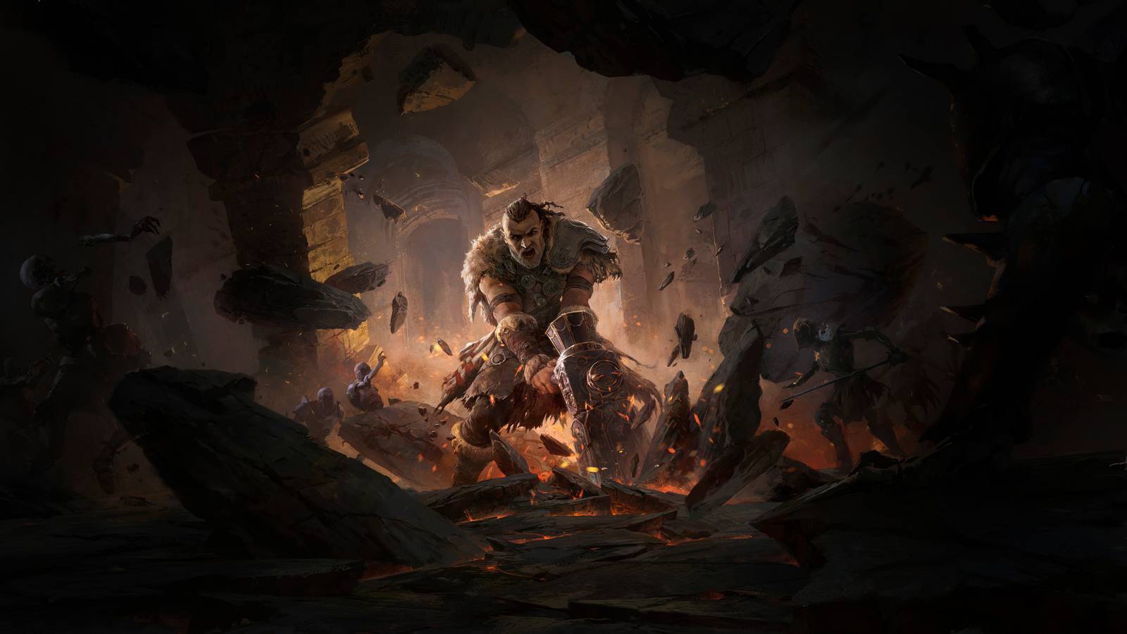 Path of Exile 2 hammer wielding character artwork