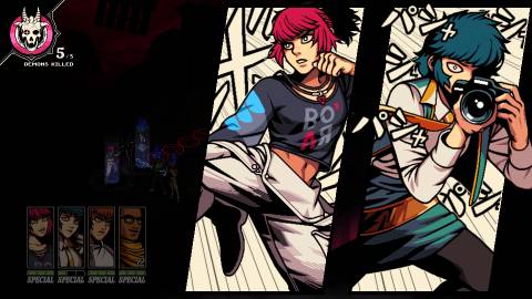 Performing a combo in battle in Demonschool