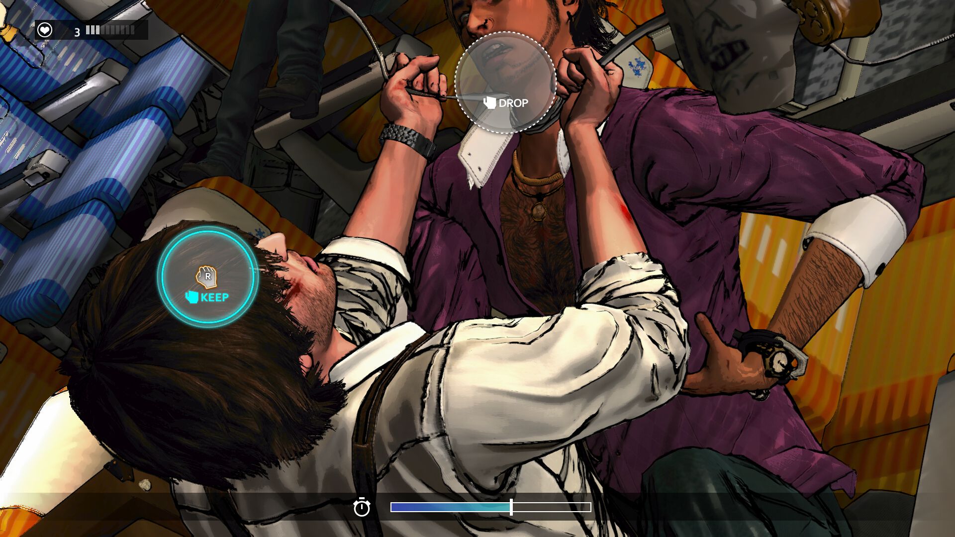 Performing QTE actions in D4 Dark Dreams Don’t Die