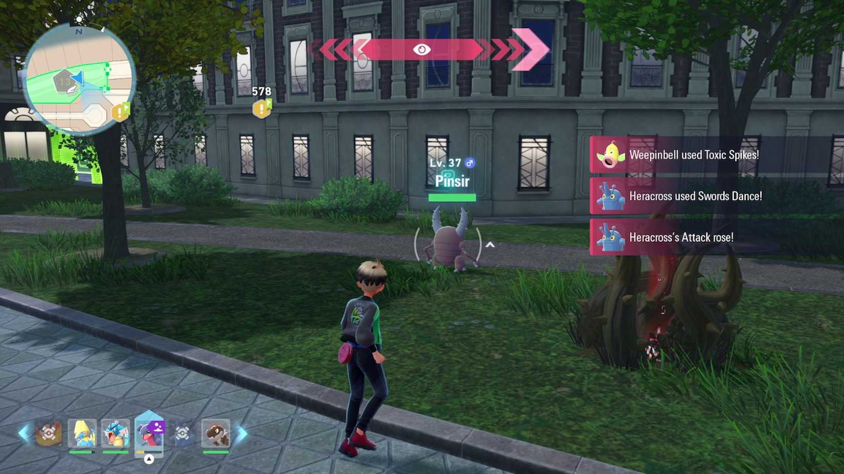 pinsir in wild zone 13 in pokemon legends za