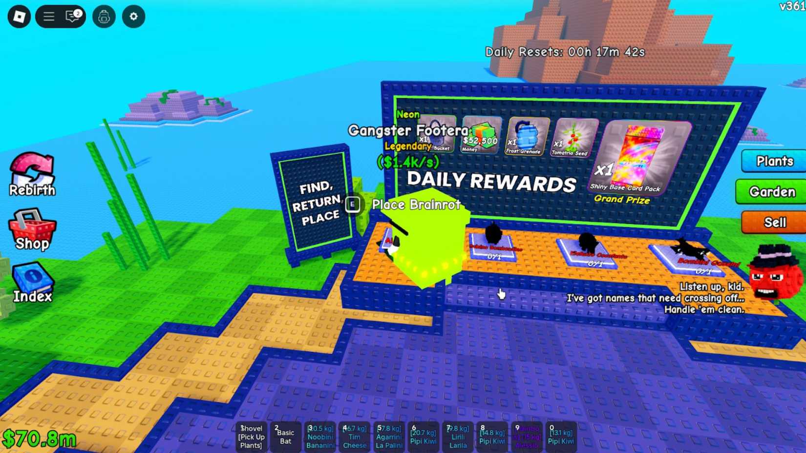 Plants vs Brainrots player