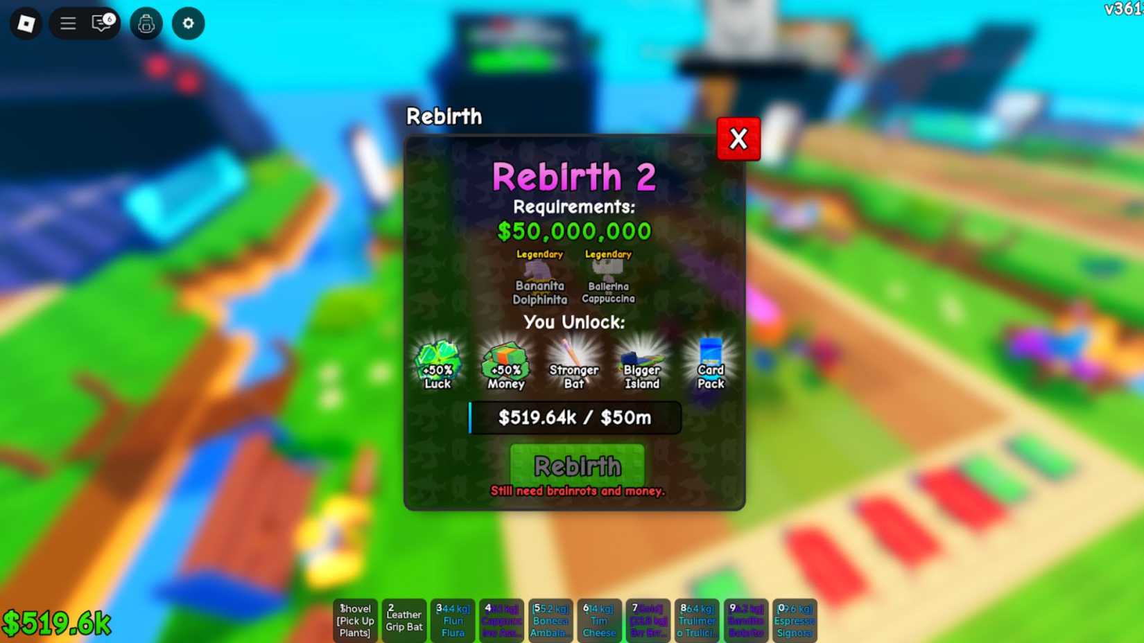 Plants vs Brainrots rebirth 2