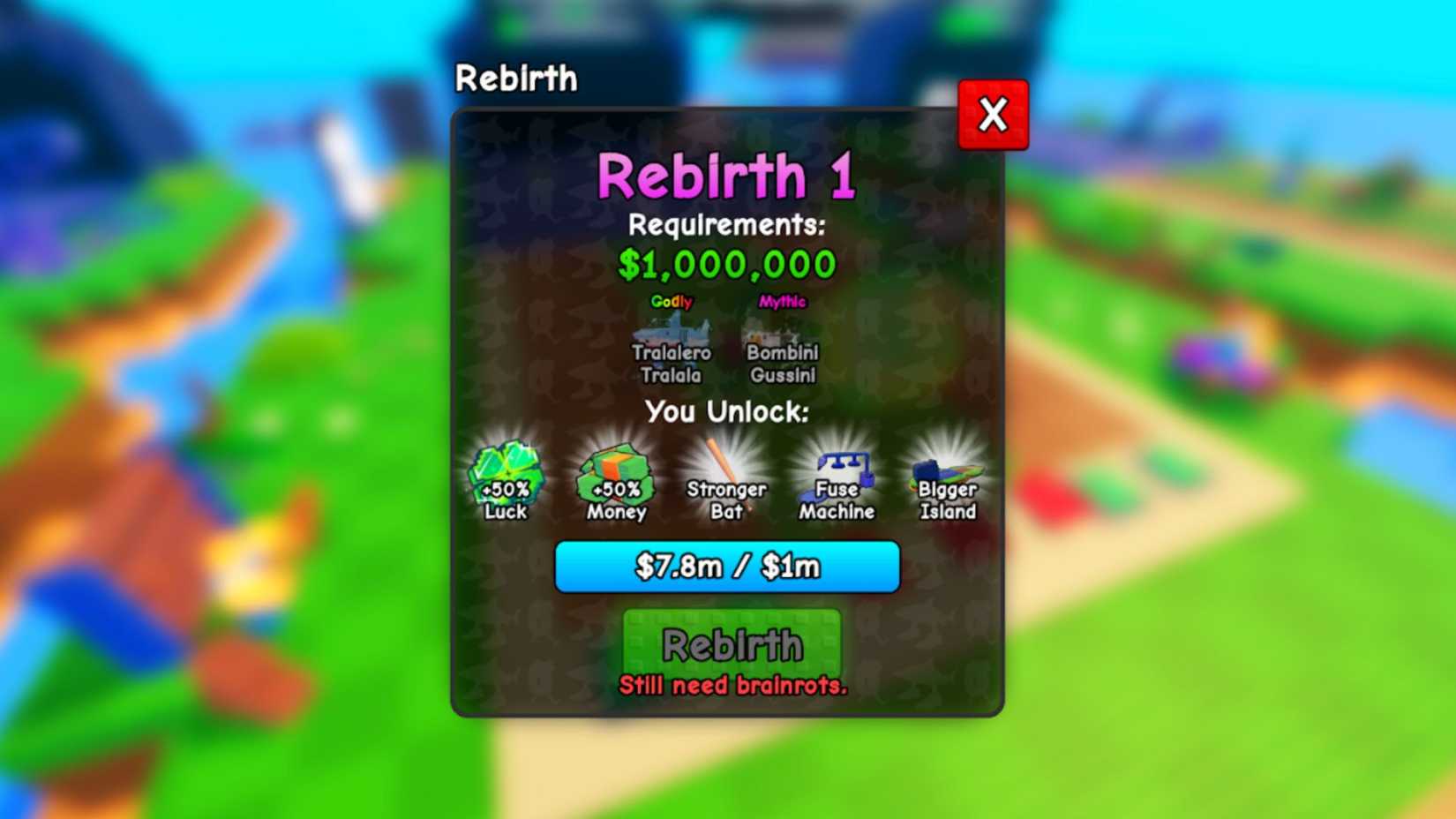 Plants vs. Brainrots rebirth 1